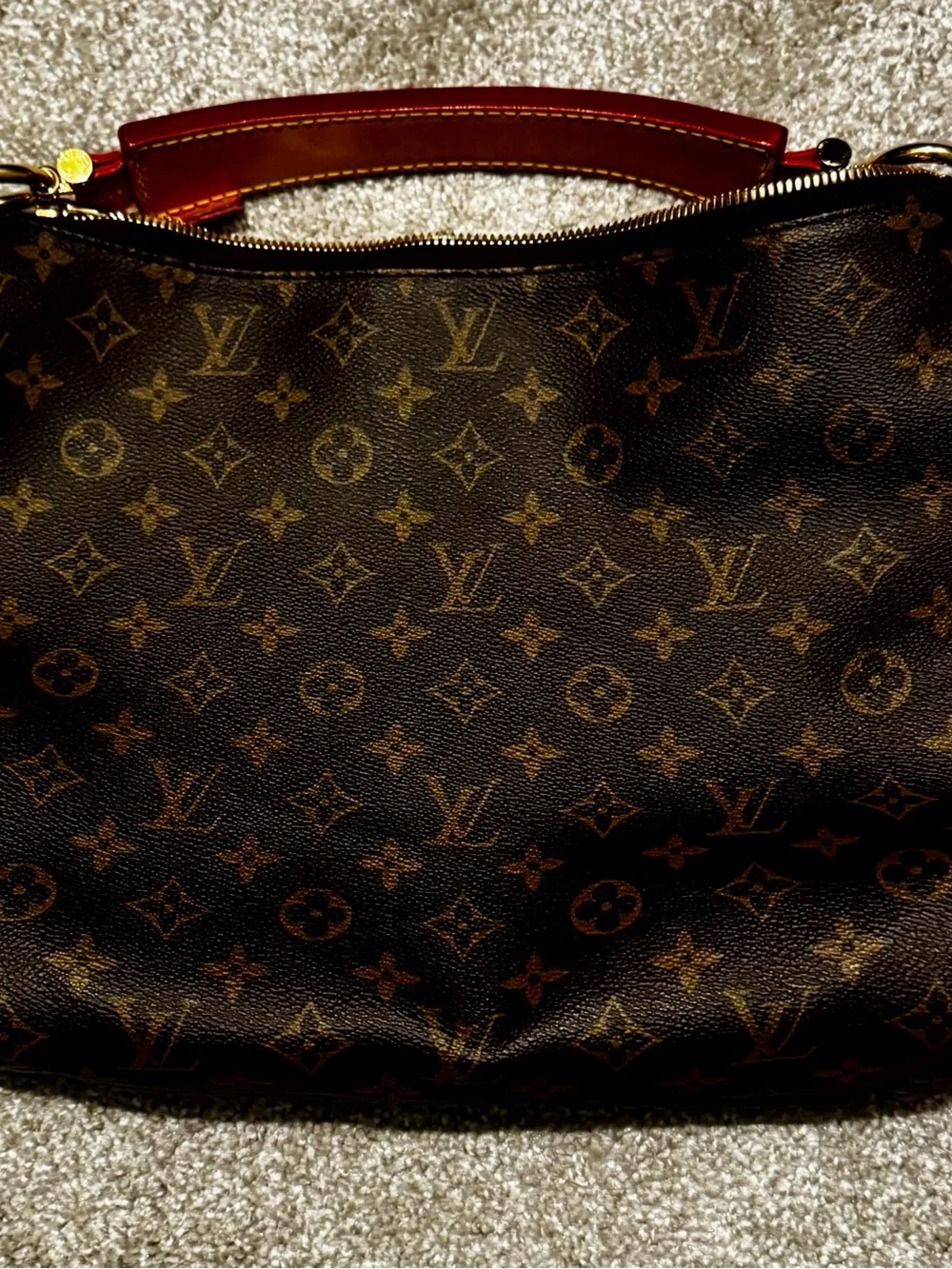 Louis Vuitton Sully PM Brown Monogram Canvas Shoulder Bag